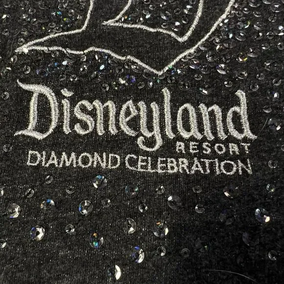 Disney Parks Disneyland 60th Diamond Celebration Sweatshirt XL Sequin Sparkle - Picture 10 of 16